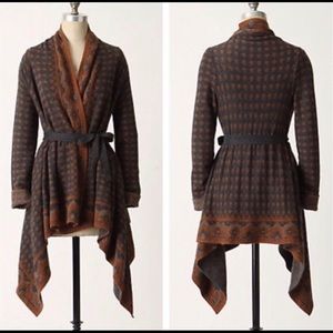 RARE Anthropologie Arras Angora Sweater Coat EUC